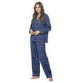 thumbnail image 4 of Casual Nights Women's Flannel Long Sleeve PJ's Button Down Sleepwear Pajama Set, 4 of 5