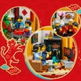 thumbnail image 6 of LEGO Lunar New Year Traditions 80108 Building Kit; Gift Toy for Kids Aged 8 and Up; Building Set Featuring 6 Festive Scenes and 12 Minifigures, Including the God of Wealth (1,066 Pieces), 6 of 7
