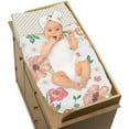 thumbnail image 6 of Sweet Jojo Designs Watercolor Floral Peach Green and Gold Changing Pad Cover, 6 of 6