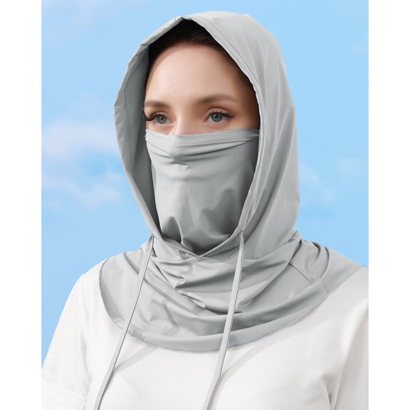 Summer Outdoor Face Cycling Hood Lightweight Sun with Scarf for Wind Resistance and Full Coverage