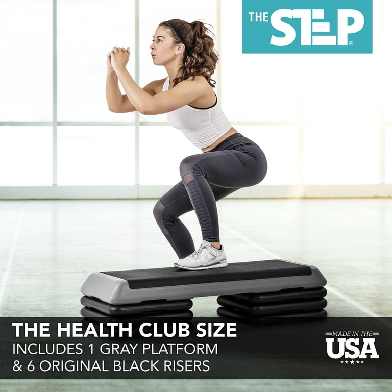 Health club size unearned aerobic step
