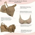 thumbnail image 7 of BIMEI See Through Bra Underwired Silicone Breast Forms Pocket Bra Mastectomy Fake Prosthesis,Beige,38 for ABCD, 7 of 7