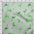 thumbnail image 4 of oneOone Cotton Cambric Sea Green Fabric Tropical Bird-Flamingo With Texture Sewing Craft Projects Fabric Prints By Yard 56 Inch Wide, 4 of 5