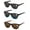 Clear Blue Brown, variant on 3 Pair Bifocal Sunglasses Readers For Men Women - Outdoor Bi-focal Reading Glasses UV400 Protection +2.00