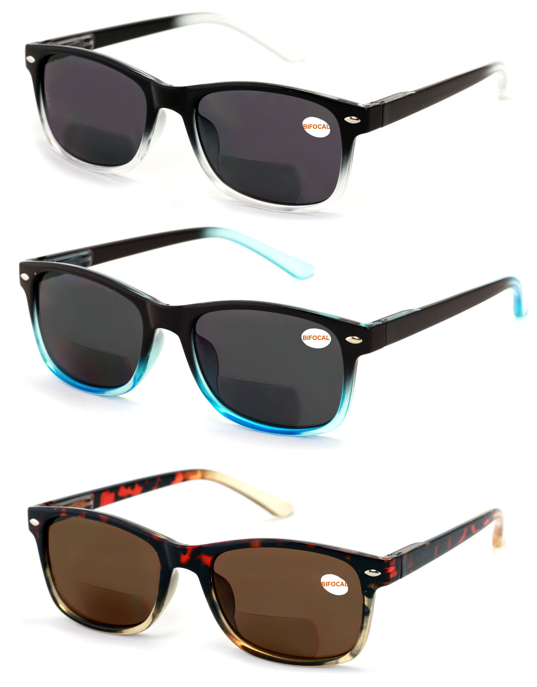 V.W.E. Bifocal Reading Sunglasses, 3-Pack photo 2