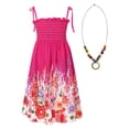 thumbnail image 1 of Runhomal Robe d'Été Sans Manches pour Filles, Robe Décontractée à Fleurs, Bretelles Spaghetti, Robe Tournante, Robe de Plage, Type C 120, 1 of 5