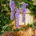 thumbnail image 5 of Purple Wisteria Flower Garland 37.79" - Artificial Hanging Vine for Wedding Backdrop, Garden Party Decor, Silk Wisteria Flowers for Indoor Outdoor Wall Decoration, 5 of 6