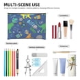 thumbnail image 4 of Susaid Dinosaur In Space Print Makeup Mini Bags for Women Multi Color Cosmetics Bag Travel Toiletry Bag Pencil Pouch Blank Makeup Bags with Zipper, 4 of 7