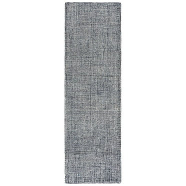 Alora Decor London 2'6" x 8' Tweed Black/Gray/Rust/Blue Hand-Tufted Area Rug