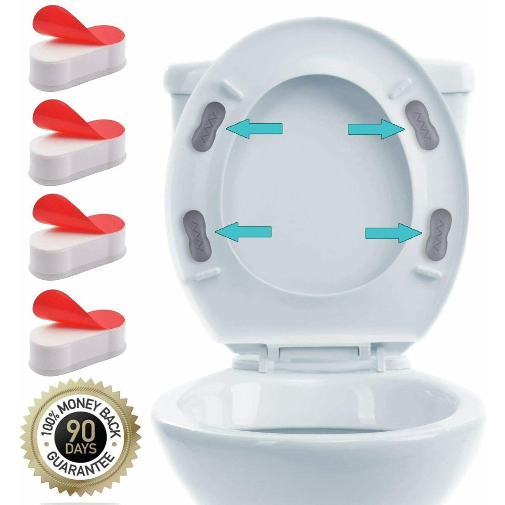 Bidetway Toilet Seat Spacer Bumper (4 Pack, Universal Fit)ABS Plastic