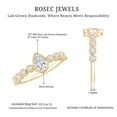 thumbnail image 5 of Rosec Jewels Lab Grown Diamond Teardrop Engagement Ring with Side Stones - 5X7 MM - EF-VS Quality, 10K Yellow Gold, US 8.50, 5 of 6