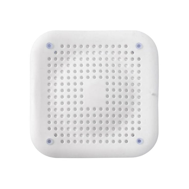 Desagüe de lavabo con ventosa, colador de pelo y ventosa de silicona para ducha. Blanco