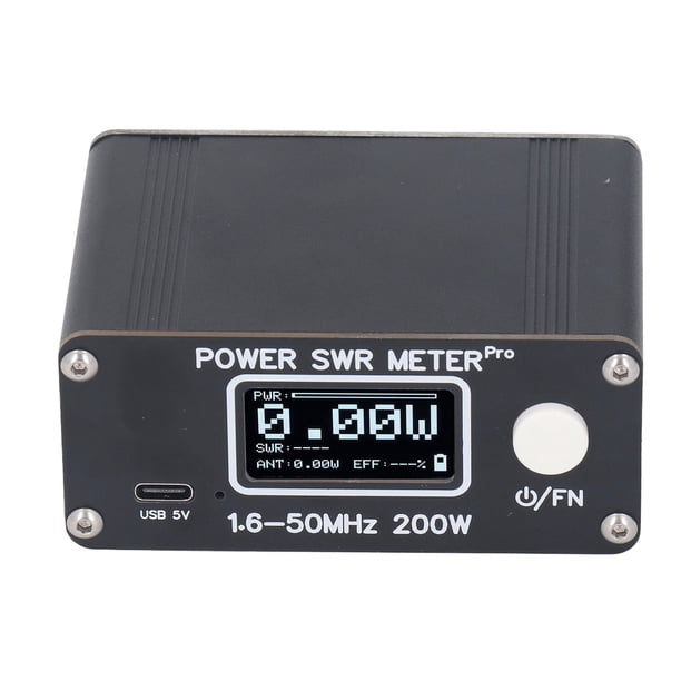 Medidor De ROE De Mayor Precisión Medidor De Potencia ROE Medidor De Vatios ROE Medidor De ROE Digital Probador De ROE Medidor De Relación De Onda Estacionaria 1,6‑50MHz 0,5W‑200W 1,29 Pulgadas