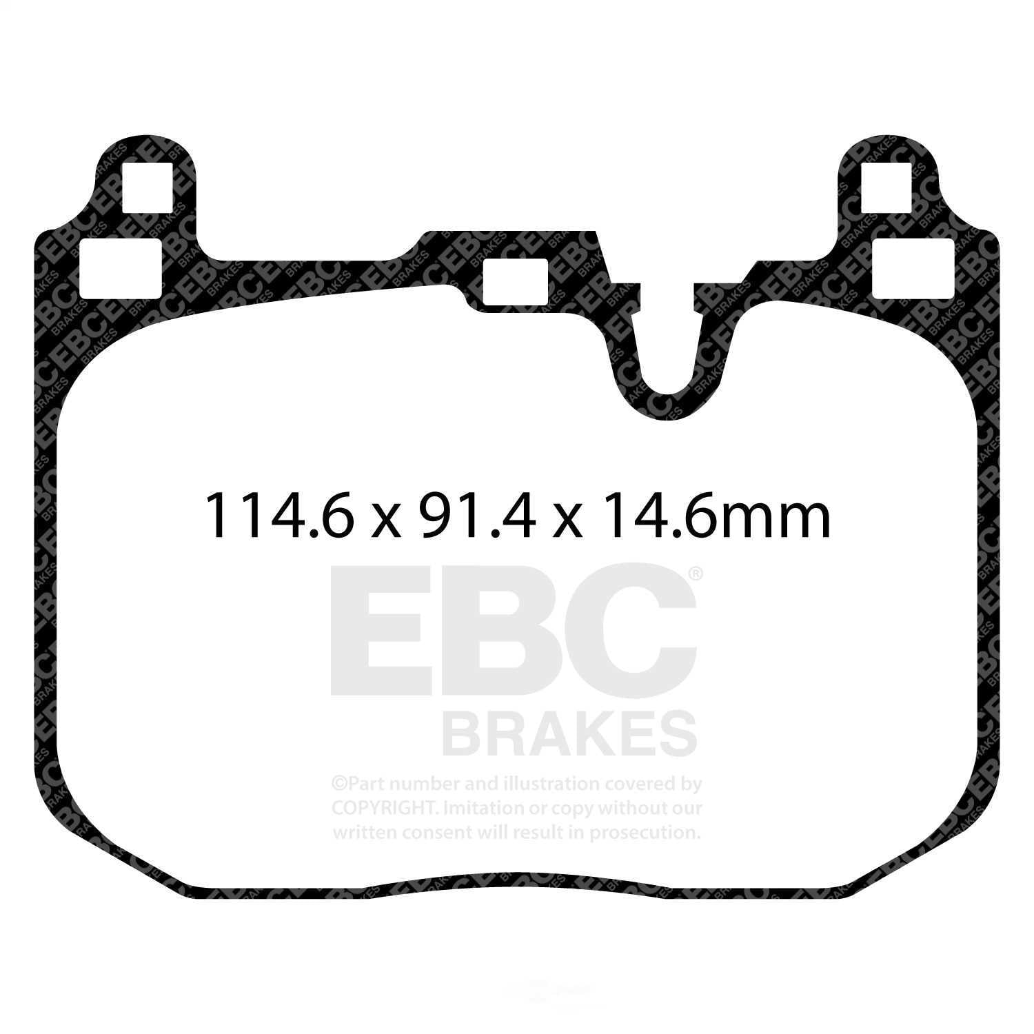 EBC Brakes Redstuff Premium Fast Street Pad For All Engine Sizes Fits select: 2016-2019 MINI COOPER, 2015 MINI COOPER JOHN COOPER WORKS