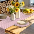 thumbnail image 4 of Pink Round 15 Inch Placemats Set of 6, Grid Checkered Plaid Gingham Lattice Trellis HeatResistant Non Slip Place Mats for Dining Table, Wipeable Braided Kitchen Table Mats for Housewarming, 4 of 9