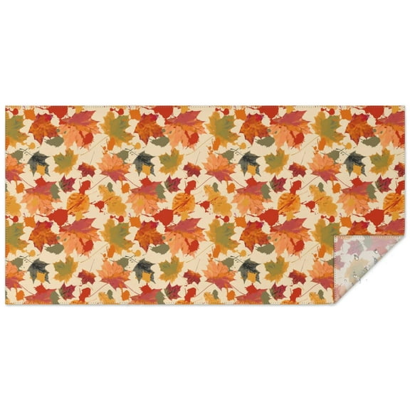 Fall Tablecloth 60x120 Inch Rectangular,Thanksgiving Autumn Harvest Maple Leaf,Pumpkin,Dwarf Table Cover for Party Picnic Dinner Decor