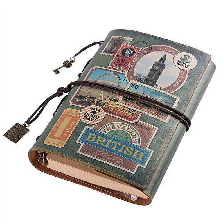 Leather Journal Notebook, MALEDEN Spiral Bound Traveler
