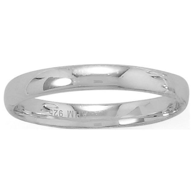 Sterling Silver Polished 3mm Wedding Band