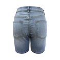 thumbnail image 3 of CHWGFWL Stretchy Capris for Women Women Mid Rise Ripped Stretchy Jeans Shorts Casual Denim Shorts Denim Shorts for Women(Blue2,M), 3 of 5