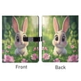 thumbnail image 2 of 9.2x6.7 inch Leather Notebook 100 Sheets, Multi-Pocket Design & Pen Loop Cute Bunny with Big Eyes Refillable Journal Organizer, 2 of 6