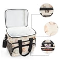 thumbnail image 6 of FORMRS Insulated Cooler Bag 24 Cans Capacity Soft Leakproof Lunch Box with Side Pockets, Green Watercolor Seashells, 6 of 7