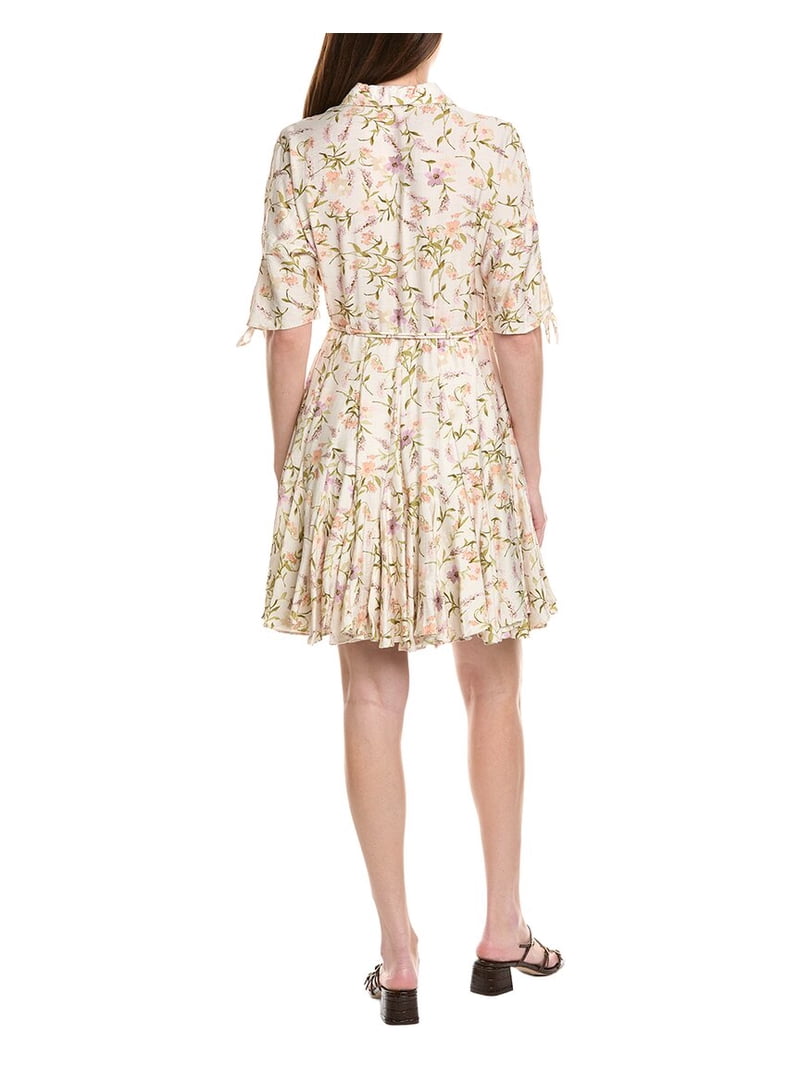 taylor dresses fit and flare Taylor Black & White Geometric Print Fit & Flare Dress