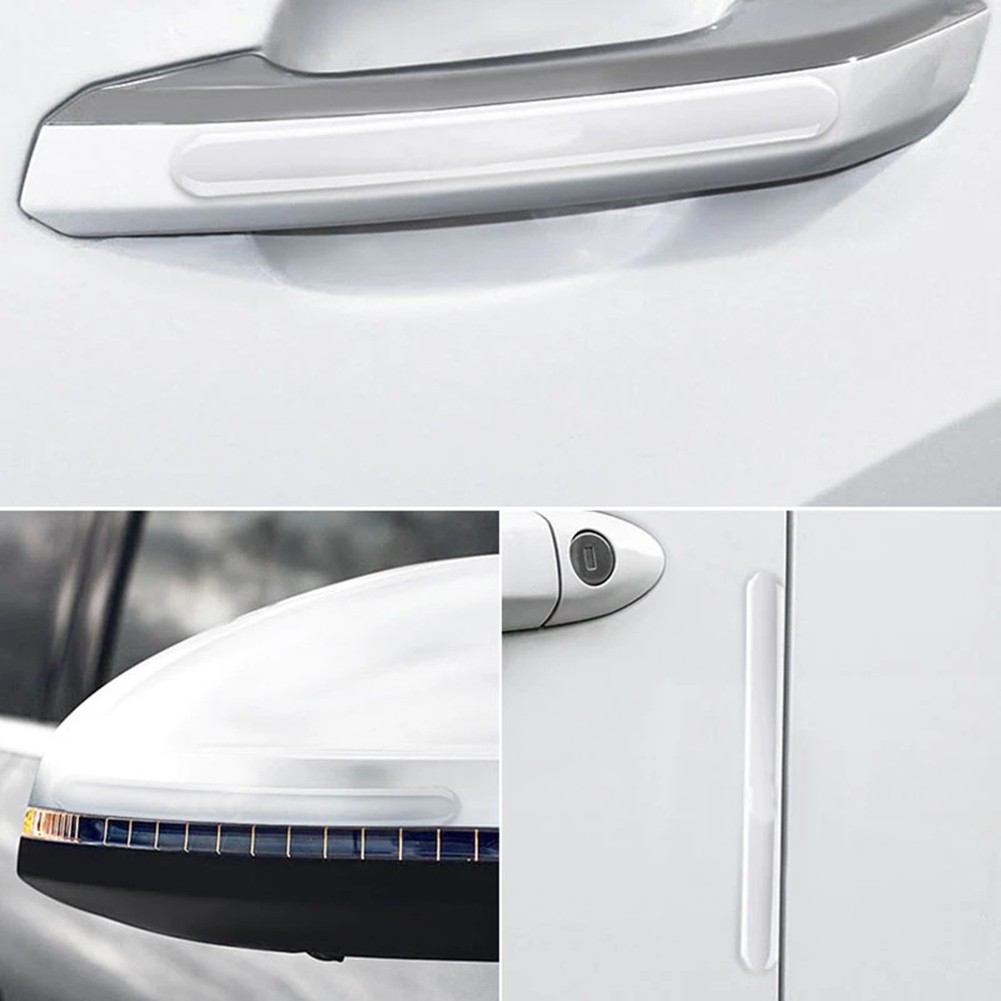 8pcs Clear Car Door Handle Bowl Stickers Anti-scratch Protector Film ...