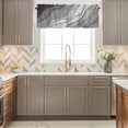 thumbnail image 4 of Modern Abstract Window Valance for Kitchen, Geometric Black Grey Gradient Rod Pocket Short Curtain for Small Windows, Light Filtering Decorative Valance, 42 x 12 Inch, 1 Panel, 4 of 9