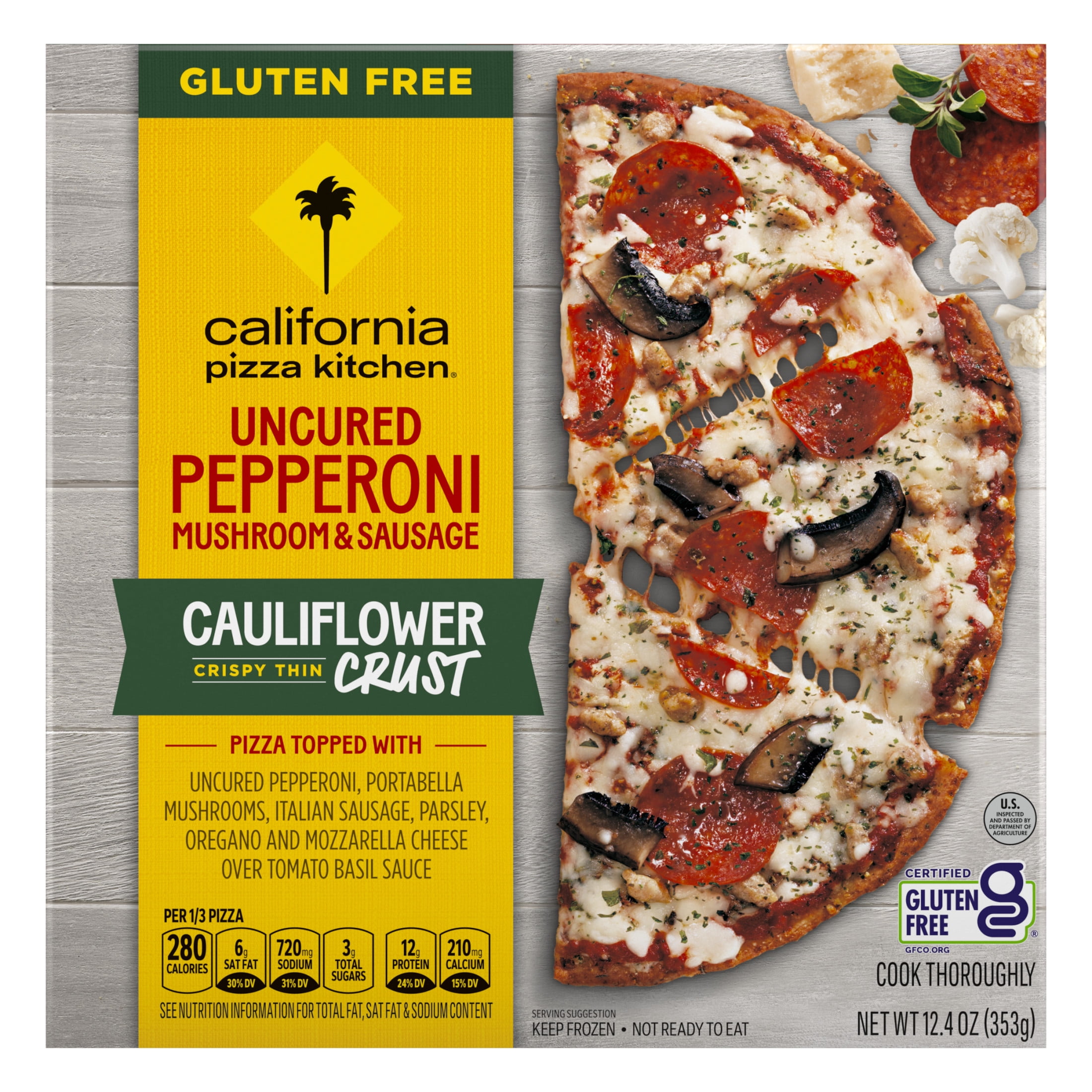 California Pizza Kitchen Cauliflower Crust Pizza with Tomato Basil Sauce, 12.4 oz (Frozen)