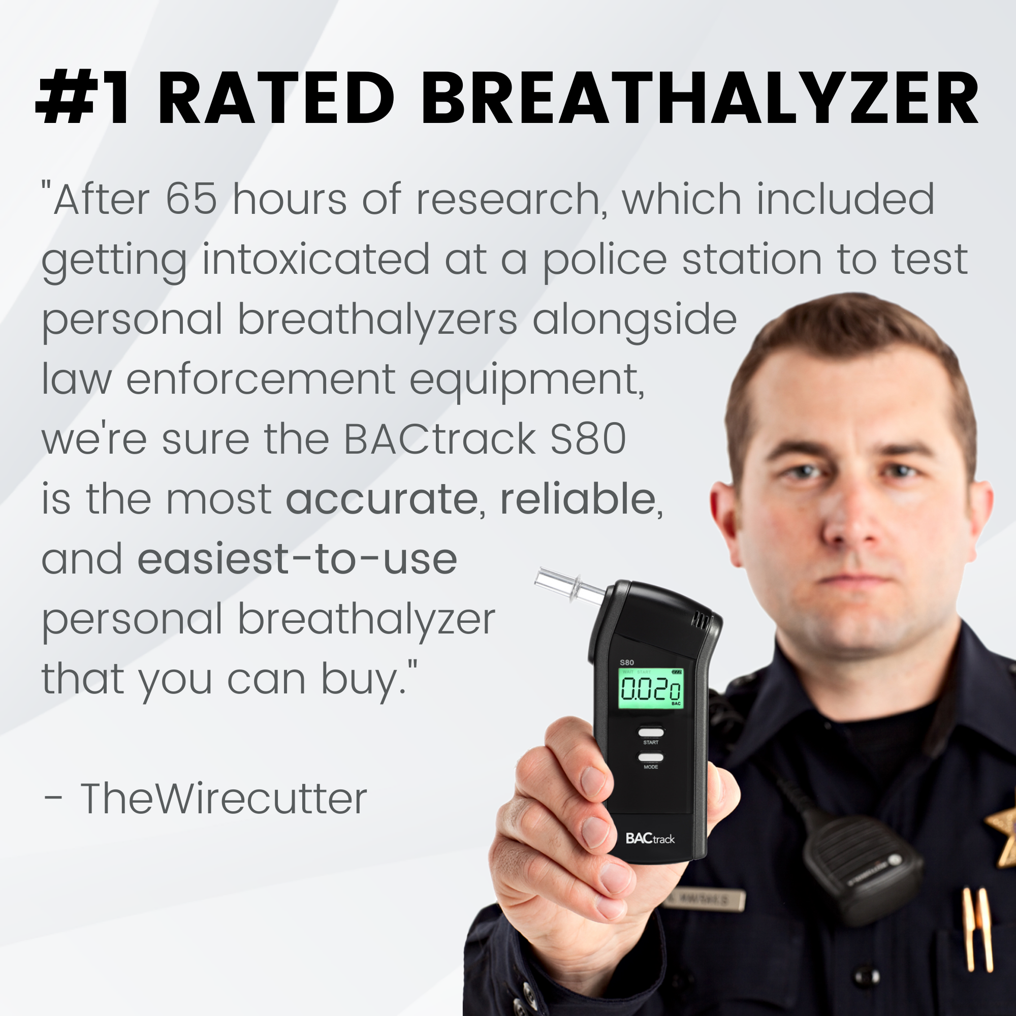 BACtrack S80 Breathalyzer | Professional-Grade Accuracy | DOT & NHTSA Approved | FDA 510(k) Cleared | Portable Breath Alcohol Tester for Personal & Professional Use - image 3 of 10