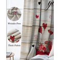 thumbnail image 6 of Valentine's Day Black Out Curtains 84 Inch Long for Living Room, Love Heart Roses Romantic Wooden Blackout Curtain Shade Thermal Insulated Window Curtains Grommet Drapes 42"x84" 2 Panels, 6 of 8