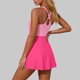 thumbnail image 5 of Traje de baño de una pieza para mujer, conjuntos de bikini para mujer, moda casual, traje de baño de una pieza sin mangas de color liso ajustado para mujer, traje de baño de poliéster, 5 of 6
