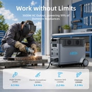 ABOK 3600W 3840Wh Solar Generator with 400W Solar Panel, LiFePO4 Portable Power Station for Home Backup, RV, Camping & Hurricane Outages (Ark3600+PV400)