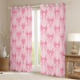 thumbnail image 3 of Feelyou Girly Pink Bowknot Black Out Curtains, Princess Cartoon Bow-tie Curtains Pack of 2 (42x63 Each), Teens Kids Girls Women Bedroom Curtains, Living Room Curtains Decor, 3 of 7