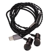 Monitor Earbuds HiFi Stereo Type C Wired DAC Earphone with Mic for Musicians Audiophile