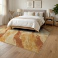 thumbnail image 3 of ODIKA 6'x9' Washable Area Rug Geometric Sweeping Muted Palette Asymmetrical Contemporary Assorted for Queen Size Bedroom, Under Bed, Master Suite, Easy Care, Non-Shedding, 3 of 7