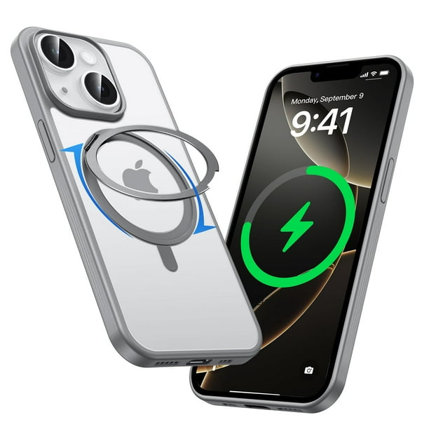 Funda para iPhone 14/13 MAGIC JOHN con soporte magnético giratorio 360°