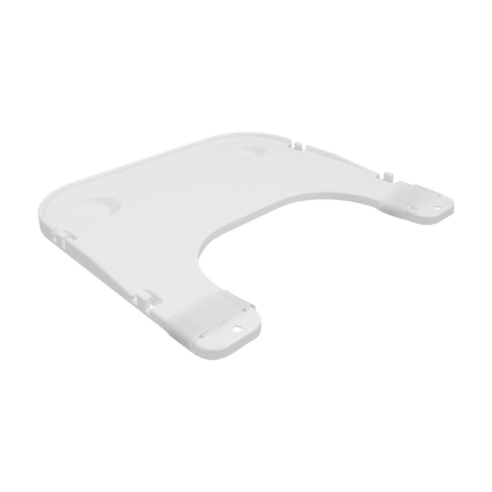 TFCFL White/Gray Wheelchair Table Board Wheelchair Lap Tray with Cup Holder & 4 Hooks 22.83x20.87inch