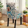 thumbnail image 6 of Xoenoiee Boho Mandala Rooster Chicken Pattern Tablecloth Set with 6 Chair Covers, Rectangle Tablecloth and Seat Protector Slipcovers for Family Dinners & Holiday Parties, 6 of 6