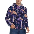 thumbnail image 2 of Naloa Floral Hippie Mushrooms Men's Casual Hooded Collar Drawstring Hoodies Pullover Sweatshirts Casual Long Sleeve Shirts-Medium, 2 of 7