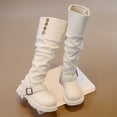 thumbnail image 7 of YMUQEIGH Girls Knee High Boots Fashion Lug Sole Side Zipper Tall Riding Boots for Toddler Little Kid Big Kid, 7 of 7