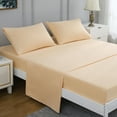 thumbnail image 3 of JOHNPEY 4 Pieces 18" Deep Pocket Bed Sheets for King Size Bed，Yellow,King, 3 of 7
