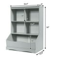 thumbnail image 6 of GVN 3-Tier Children's Multi-Functional Bookcase Toy Storage Bin Floor Cabinet-Gray, Toy Organizers and Storage for Kids, Boys, Girls, Nursery, 6 of 9
