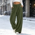 thumbnail image 2 of yillto Women's Wide Leg Fleece Lounge Pant Fuzzy Winter Cozy Warm Soft Sherpa Pajama Bottoms Sleepwear, 2 of 7