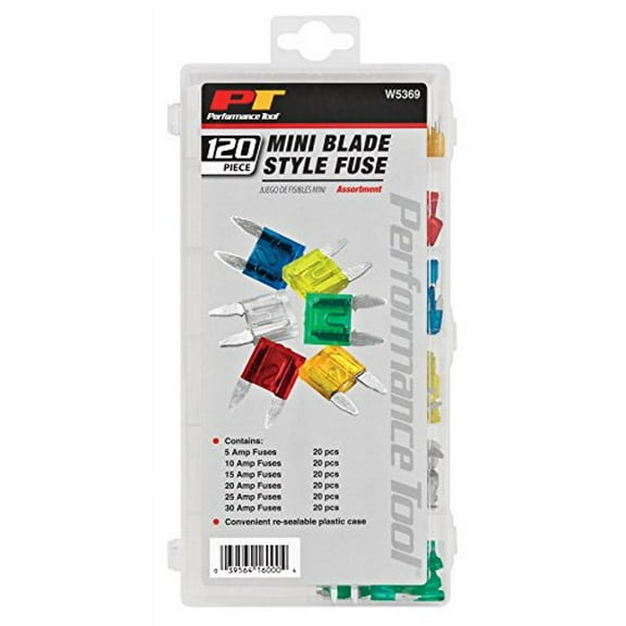 Performance Tool W5369 Mini Fuse Assortment - 120 Piece