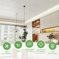 thumbnail image 3 of LooYee 6 PCS 24"x24" Slat White Ceiling Tiles, PVC Waterproof Fluted 2ft x 2ft Drop Ceiling Panels, Ideal for Bathroom Living Room Bedroom Office Commercial Spaces, Cover 24 Sq.Ft, 3 of 7