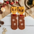 thumbnail image 2 of Christmas Fuzzy Socks Slipper Ankle Socks Fuzzy Fluffy -Winter Warm Soft Cozy Fleece Plush Thick Funny Stocking Crew Sock Women Girls, 2 of 4