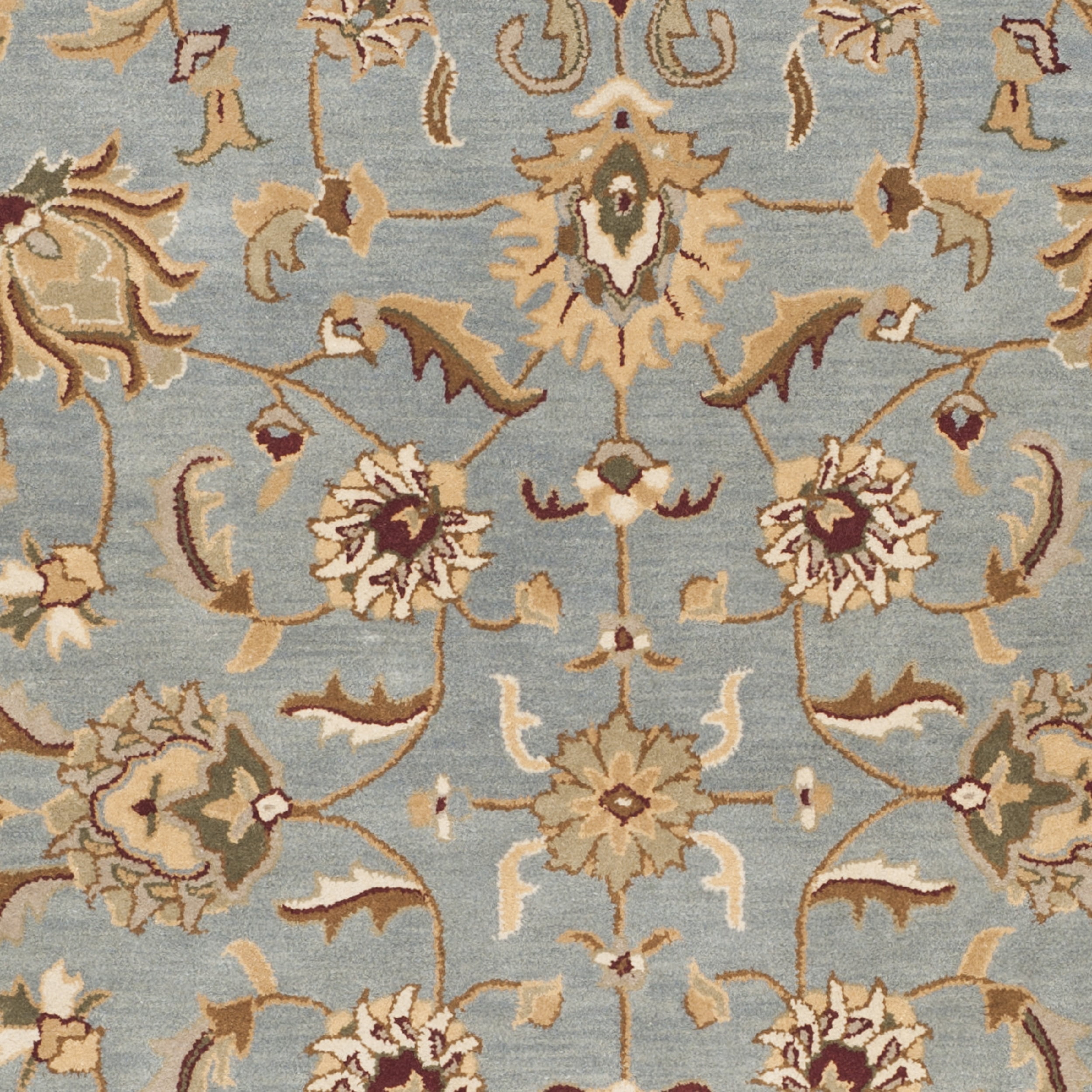SAFAVIEH Royalty Wenona Traditional Wool Area Rug, Blue/Beige, 9' x 12'