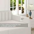 thumbnail image 3 of Tabaray Twin Size Daybed Upholstered Futon Sofa Bed  with 2 Drawers Storage, Ribbed Tufted Backrest Lavish Modern Design, Couch Bed Frame for Bedroom Living Room Guest Room Apartment,  Ivory Boucle, 3 of 8