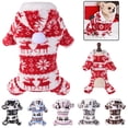 thumbnail image 2 of Mono de Navidad para perros de invierno, ropa cálida de felpa para mascotas, pijamas para perros pequeños y medianos, monos para gatos, monos para cachorros y Chihuahua de York, 2 of 5